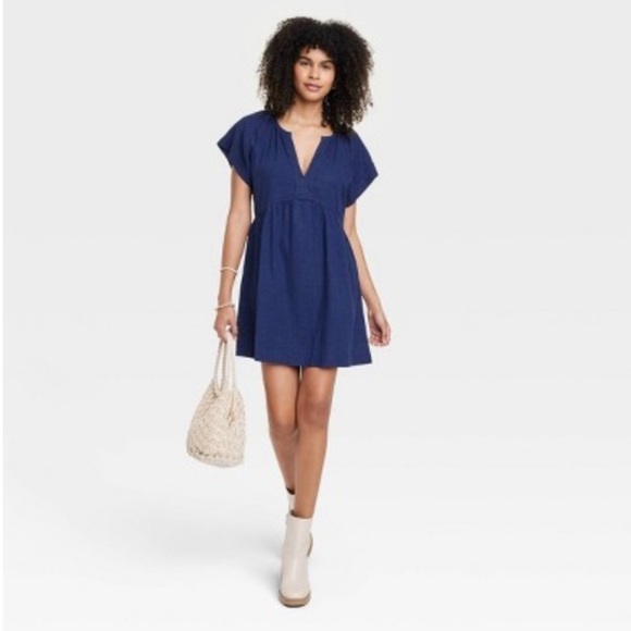 Women's Short Sleeve
Dress - Universal Thread new navy - Picture 2 of 4